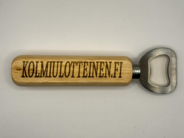Custom pullonavaaja puisella kahvalla